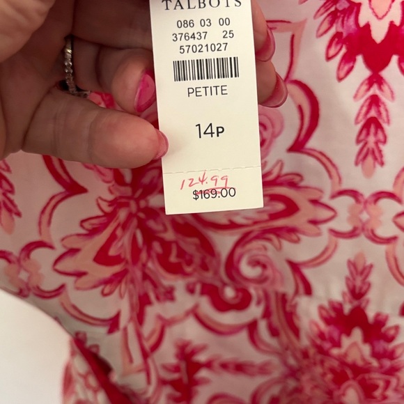 Floral fuschia and White Sundress with Belt - Picture 5 of 5